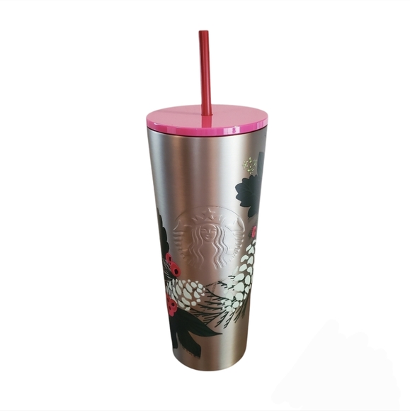 Starbucks Other - Starbucks 24oz Stainless Steel Logo Tumbler Silver